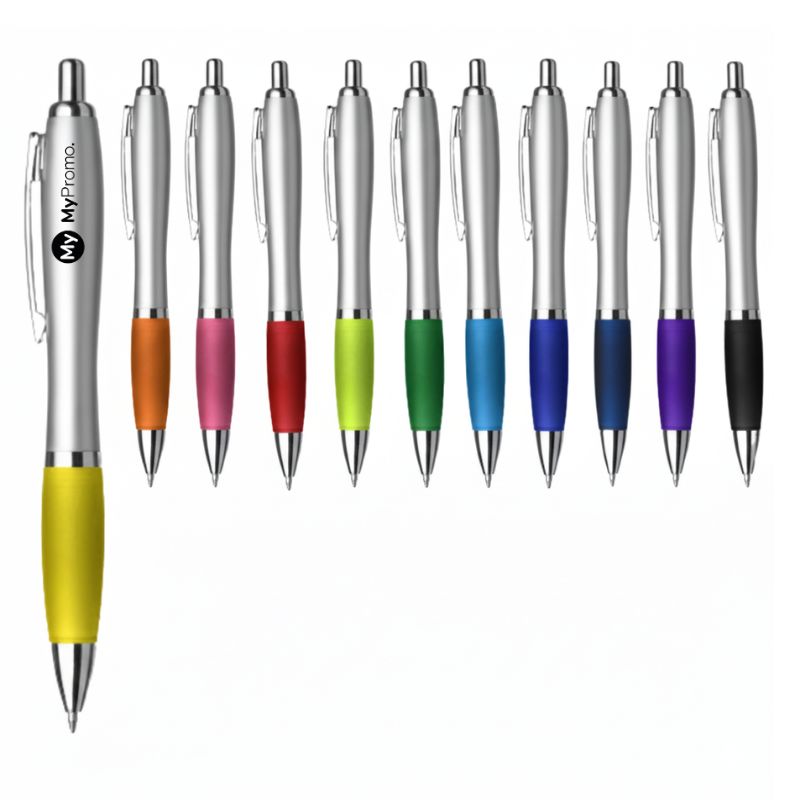 Kugelschreiber | ABS-Kunststoff | Farbiger Gummigriff